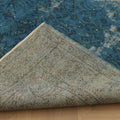 Vintage Isparta Turkish Area Rug 5x9 ft — Blue & Gray Overdyed