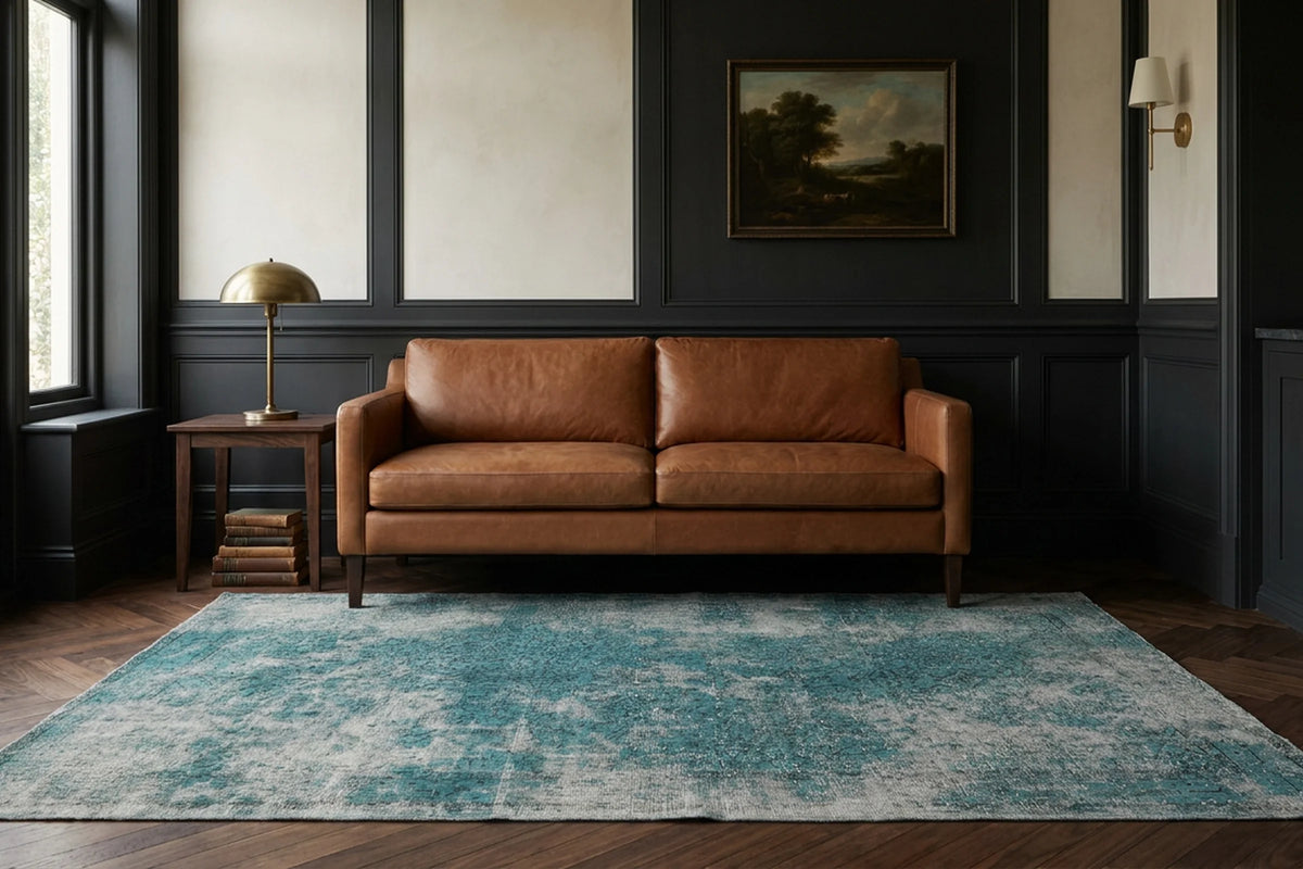 Turkish Area Rug in a styled room