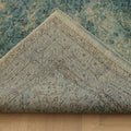 Vintage Isparta Turkish Area Rug 5x9 ft — Blue & Gray Overdyed (No. 40076)