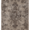 Vintage Isparta Turkish Area Rug 6x8 ft — Gray & Brown Floral