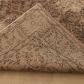 Vintage Isparta Turkish Area Rug 5x9 ft — Brown & Beige Floral (No. 40079)
