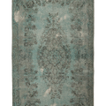 Vintage Isparta Turkish Area Rug 5x9 ft — Blue & Gray Overdyed (No. 40081)