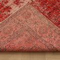 Vintage Isparta Turkish Area Rug 6x10 ft — Red & Gray Overdyed