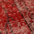 Vintage Isparta Turkish Area Rug 6x10 ft — Red & Gray Overdyed