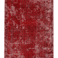 Vintage Isparta Turkish Area Rug 5x9 ft — Red Overdyed (No. 40086)