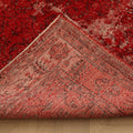 Vintage Isparta Turkish Area Rug 5x9 ft — Red Overdyed (No. 40086)