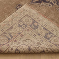 Vintage Isparta Turkish Area Rug 6x9 ft — Beige & Gray Floral