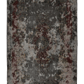 Vintage Isparta Turkish Area Rug 5x9 ft — Gray & Red Distressed