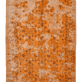 Vintage Isparta Turkish Area Rug 5x9 ft — Orange Overdyed