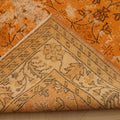 Vintage Isparta Turkish Area Rug 5x9 ft — Orange Overdyed