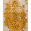 Vintage Isparta Turkish Area Rug 5x9 ft — Orange & Beige Distressed