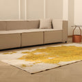 Vintage Isparta Turkish Area Rug 5x9 ft — Orange & Beige Distressed