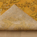 Vintage Isparta Turkish Area Rug 5x9 ft — Orange & Beige Distressed