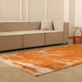 Vintage Isparta Turkish Area Rug 5x8 ft — Orange Overdyed