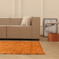 Vintage Isparta Turkish Area Rug 5x8 ft — Orange Overdyed