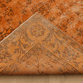 Vintage Isparta Turkish Area Rug 5x8 ft — Orange Overdyed