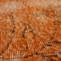 Vintage Isparta Turkish Area Rug 5x8 ft — Orange Overdyed