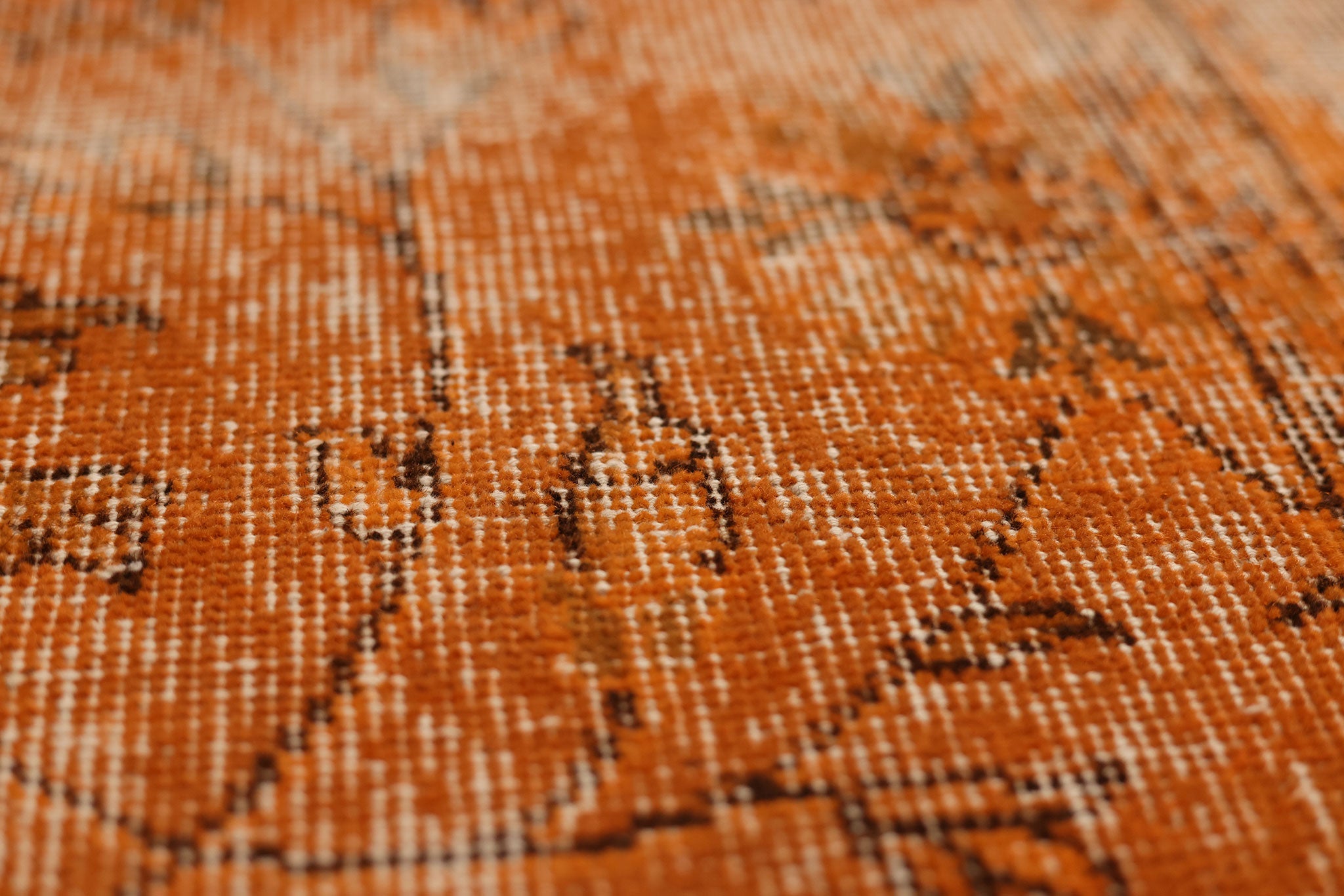 Vintage Isparta Turkish Area Rug 5x8 ft — Orange Overdyed