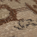 Vintage Isparta Turkish Area Rug 6x10 ft — Beige & Brown Floral