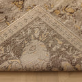 Vintage Isparta Turkish Area Rug 6x9 ft — Beige & Brown Floral (No. 40102)