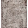 Vintage Isparta Turkish Area Rug 6x9 ft — Beige & Brown Floral