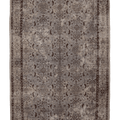 Vintage Isparta Turkish Area Rug 6x10 ft — Gray & Brown Floral (No. 40109)