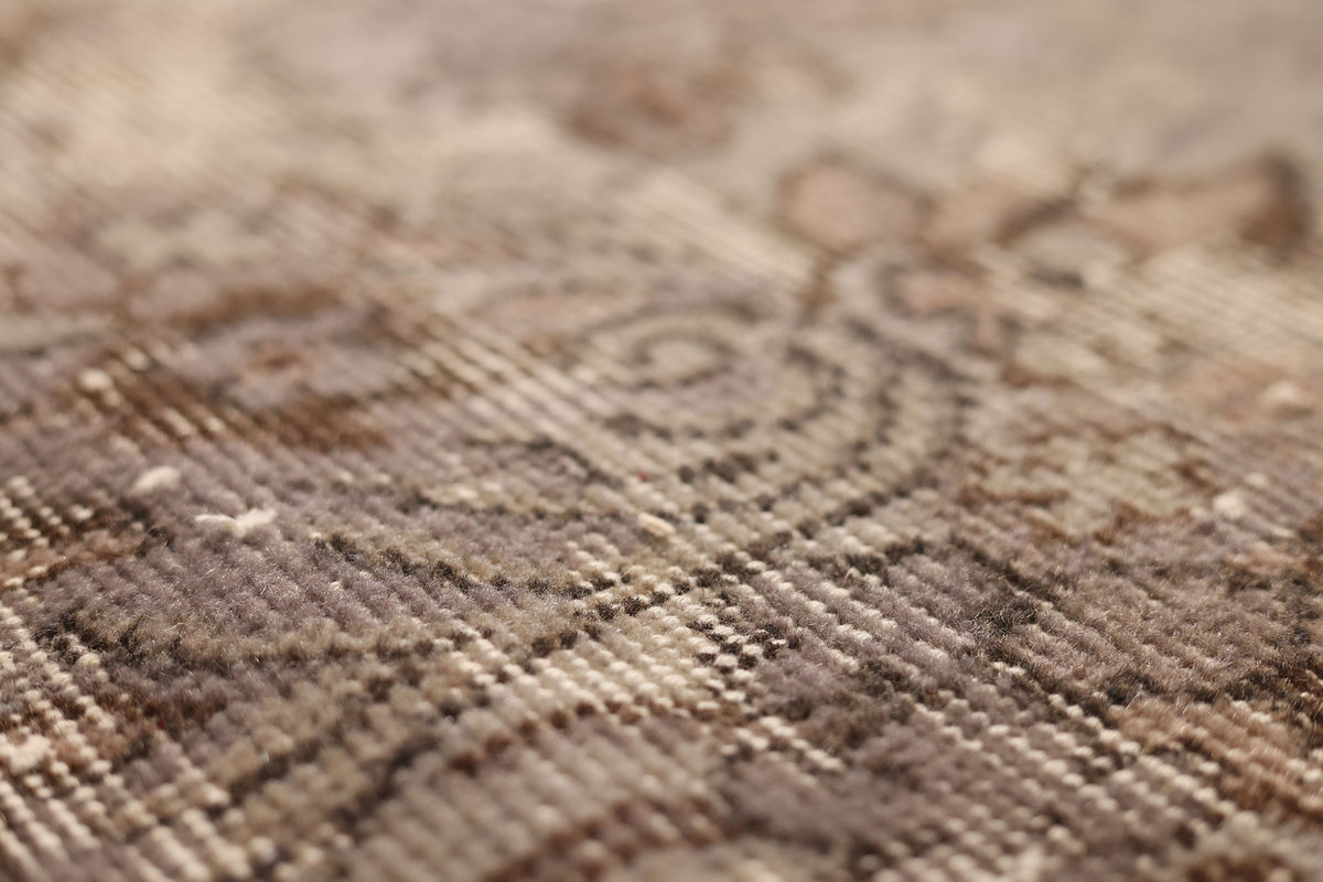 Vintage Isparta Turkish Area Rug 5x9 ft — Gray & Brown Distressed (No. 40112)