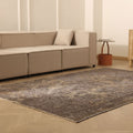 Vintage Isparta Turkish Area Rug 6x9 ft — Gray & Brown Distressed