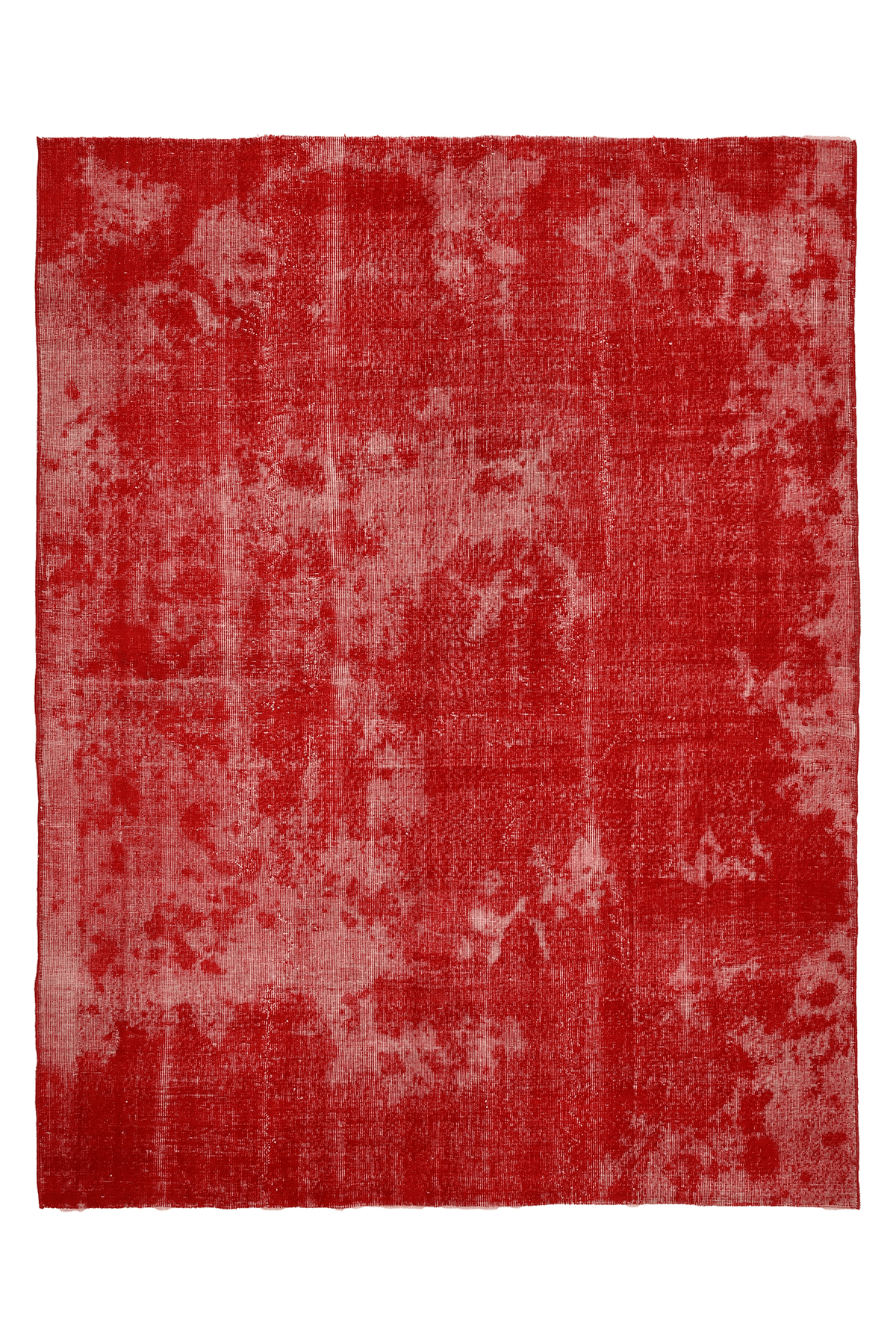 Vintage Isparta Turkish Area Rug 6x9 ft — Red Overdyed