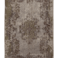 Vintage Isparta Turkish Area Rug 5x9 ft — Gray & Brown Floral (No. 40123)