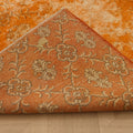 Vintage Isparta Turkish Area Rug 7x10 ft — Orange & Beige Overdyed