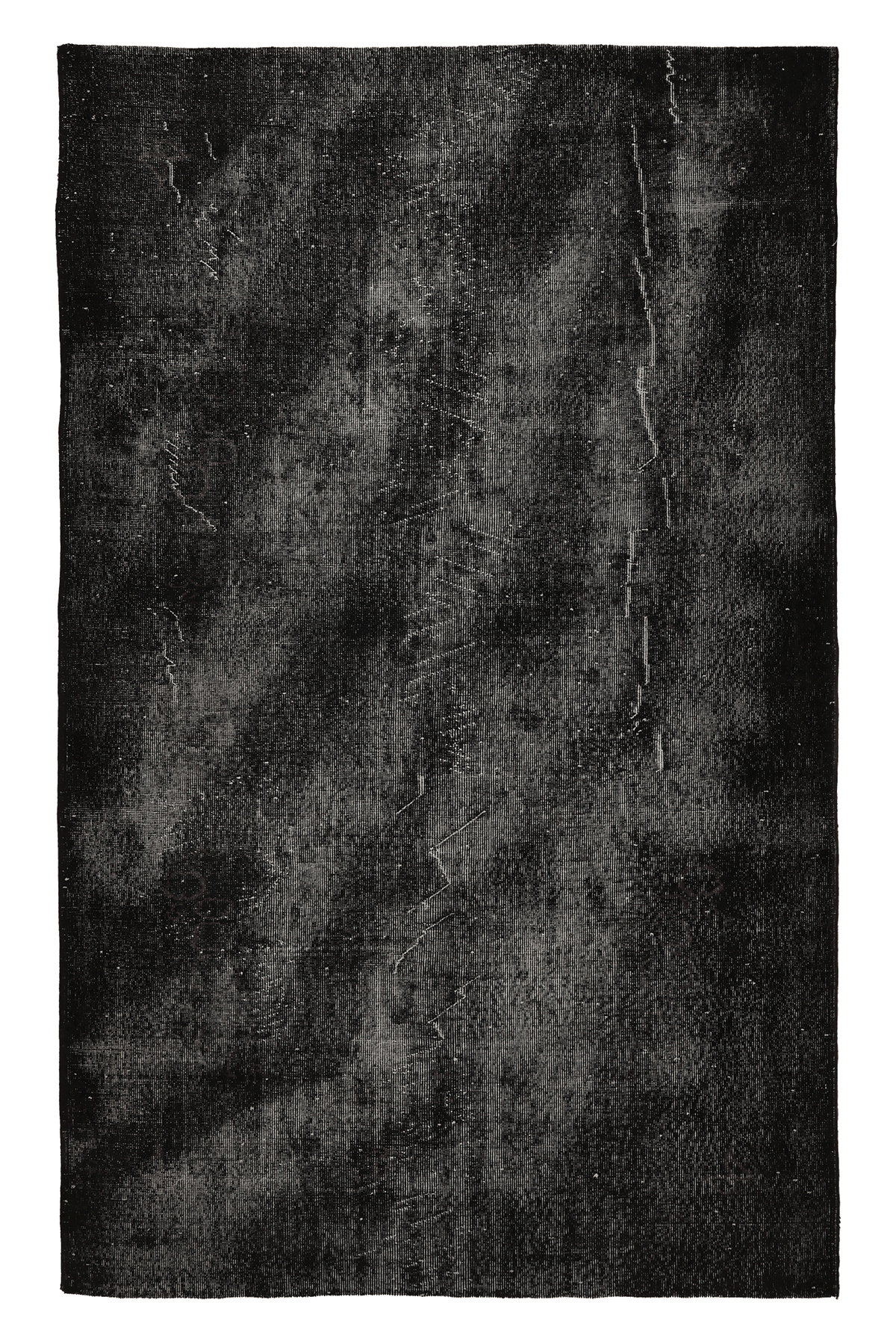 Vintage Isparta Turkish Area Rug 6x9 ft — Gray Overdyed