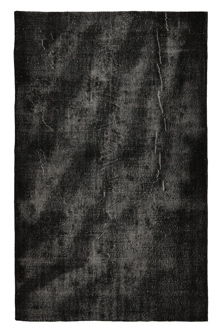 Vintage Isparta Turkish Area Rug 6x9 ft — Gray Overdyed