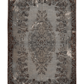 Vintage Isparta Turkish Area Rug 5x9 ft — Gray & Brown Distressed (No. 40129)