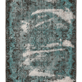 Vintage Isparta Turkish Area Rug 5x8 ft — Blue & Gray Distressed (No. 40132)