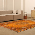 Vintage Isparta Turkish Area Rug 6x8 ft — Orange Overdyed