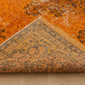Vintage Isparta Turkish Area Rug 6x8 ft — Orange Overdyed