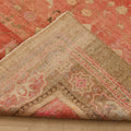 Vintage Van Turkish Area Rug 6x13 ft — Red & Brown Floral