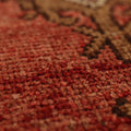 Vintage Malatya Turkish Area Rug 5x10 ft — Red & Brown Geometric