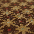 Vintage Nevşehir Turkish Area Rug 4x9 ft — Red & Brown Geometric