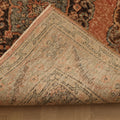 Vintage Konya Turkish Runner Rug 4x12 ft — Red & Blue Geometric