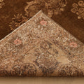 Vintage Manisa Turkish Area Rug 5x10 ft — Brown & Beige Floral