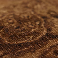 Vintage Manisa Turkish Area Rug 5x10 ft — Brown & Beige Floral