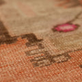 Vintage Van Turkish Area Rug 6x14 ft — Orange & Brown Geometric
