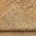 Vintage Manisa Turkish Area Rug 5x9 ft — Orange & Blue Distressed