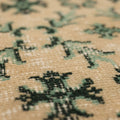 Vintage Isparta Turkish Area Rug 5x8 ft — Beige & Green Floral (No. 40167)