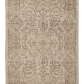 Vintage Isparta Turkish Area Rug 5x8 ft — Beige & Brown Floral (No. 40168)