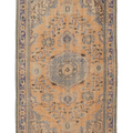 Vintage Manisa Turkish Area Rug 5x9 ft — Orange & Blue Floral (No. 40171)