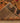 Vintage Van Turkish Area Rug 5x7 ft — Orange & Brown Floral