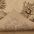 Vintage Isparta Turkish Area Rug 5x8 ft — Beige & Brown Floral (No. 40177)